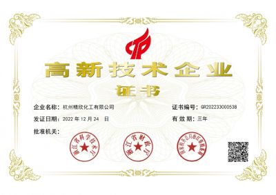 高新技術企業證書